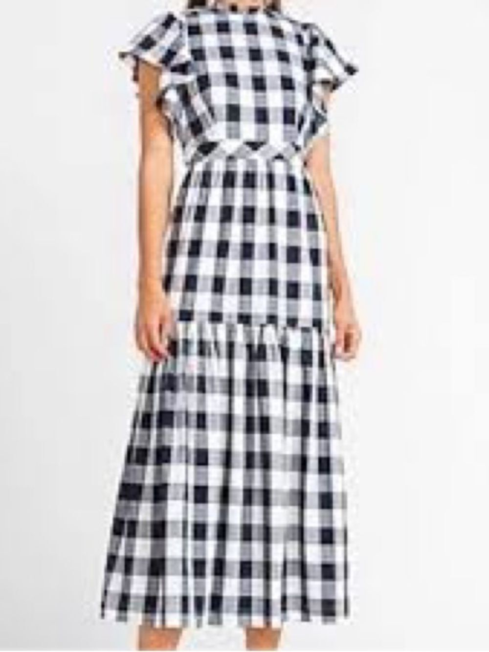 Black & White Gingham Maxi Dress - Classic Women's Summer Style